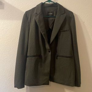 Dolce Cabo gray one button blazer size large